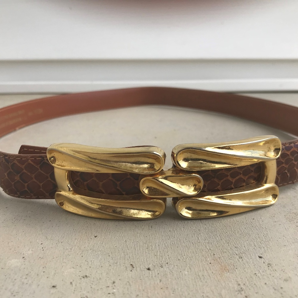 RITZ Women Belt Genuine Snake Skin Leather Ladies - Picture 1 of 8